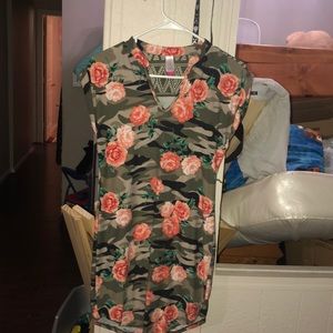 Skin tight floral dress